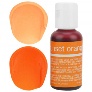 Chefmaster Liqua-Gel Sunset Orange 0.7 oz