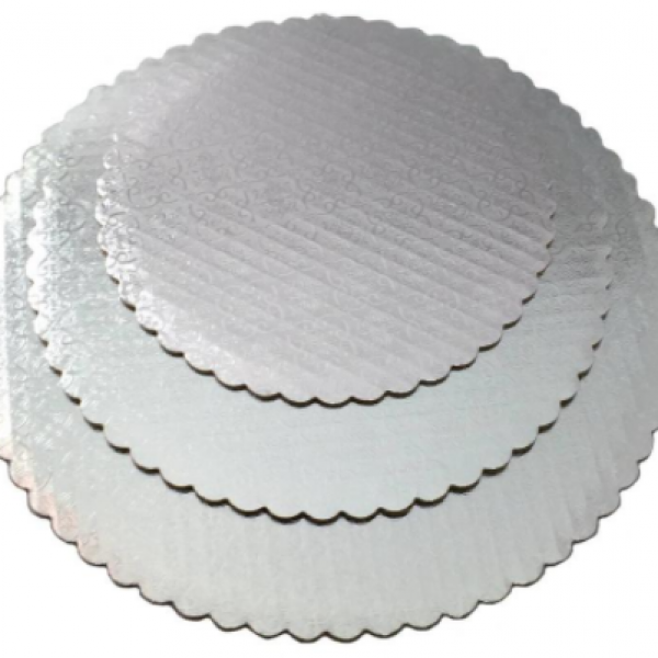 Scalloped Cake Circle 10" Silver