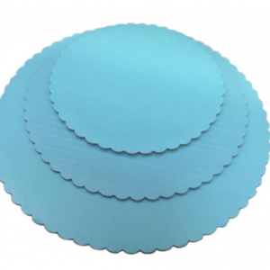 Scalloped Cake Circle 10" Sky Blue