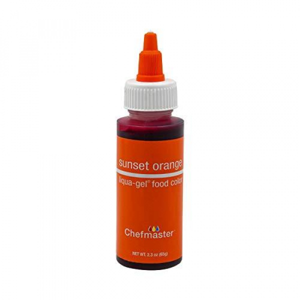 Chefmaster Liqua-Gel Sunset Orange 2.3 oz